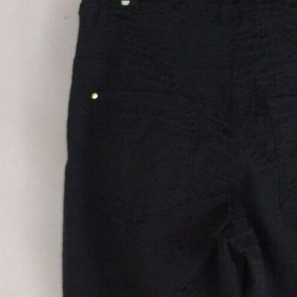 H&M Women's Black Snakeskin Design Straight Leg Jeans Size 12 - Picture 3 of 8